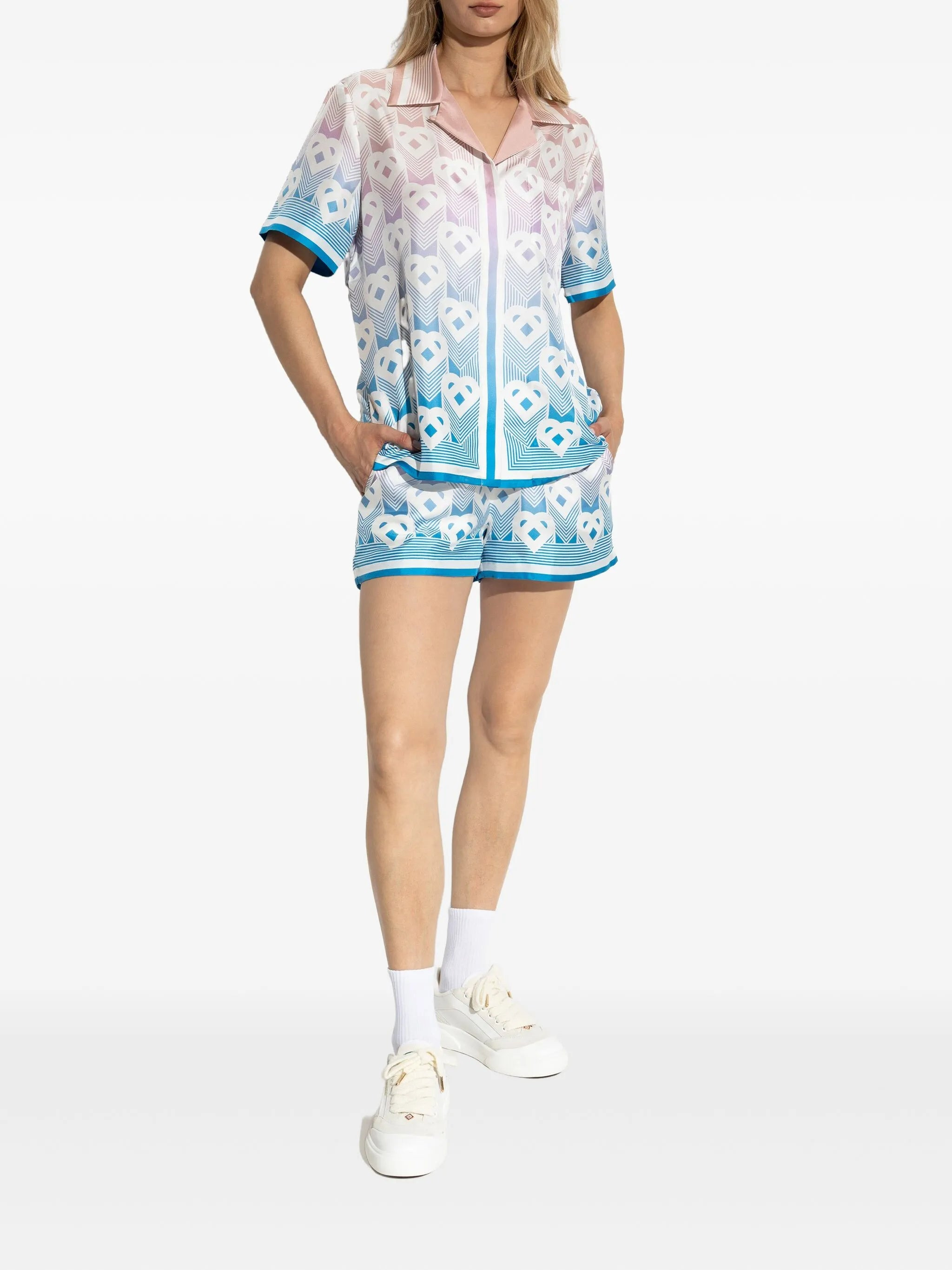 Casablanca Heart-monogram Silk Shirt - 2