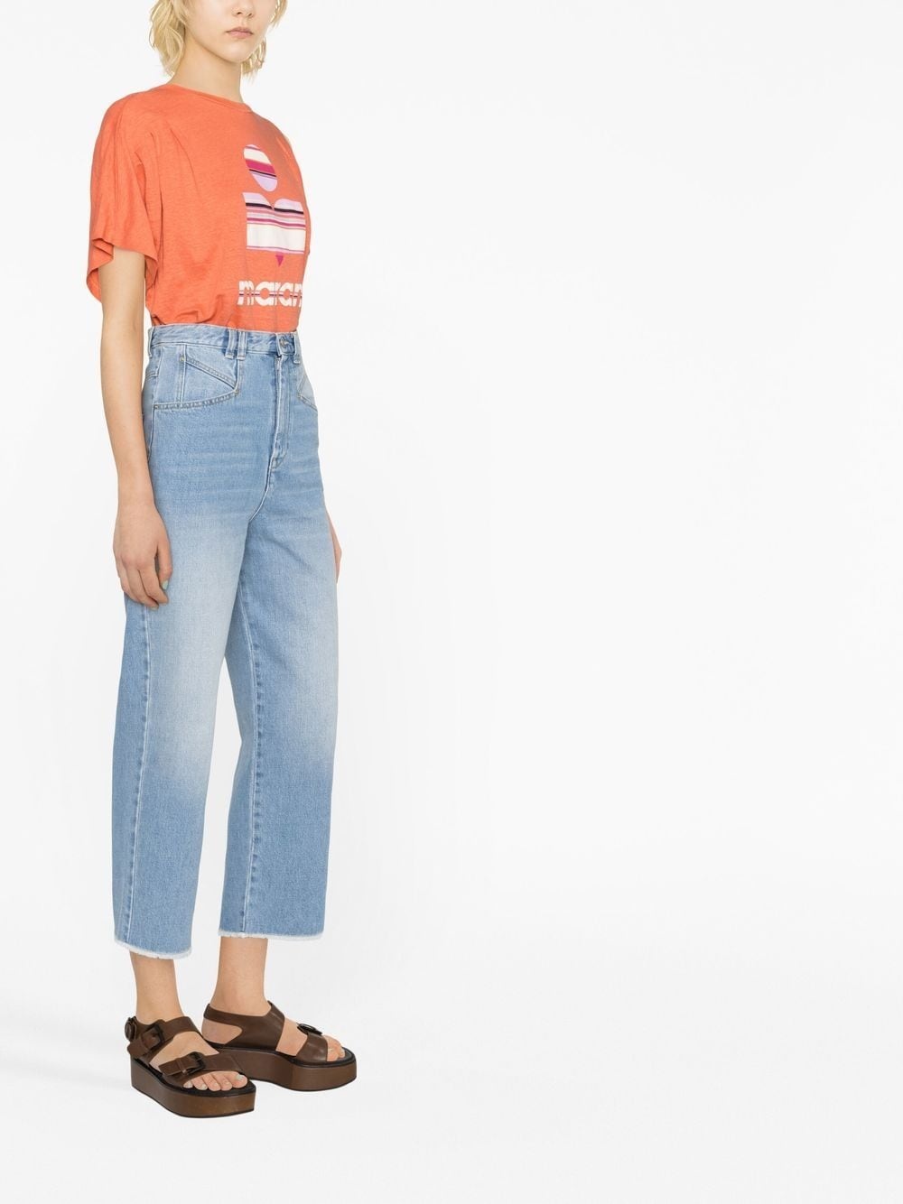 straight-leg cropped jeans - 3