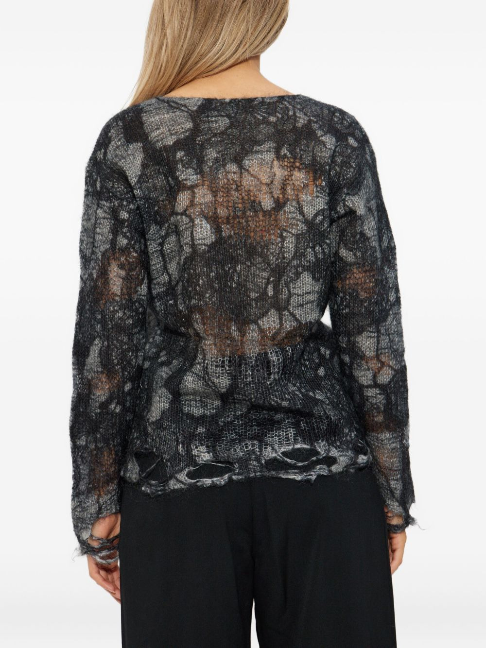 open-knit sweater - 4