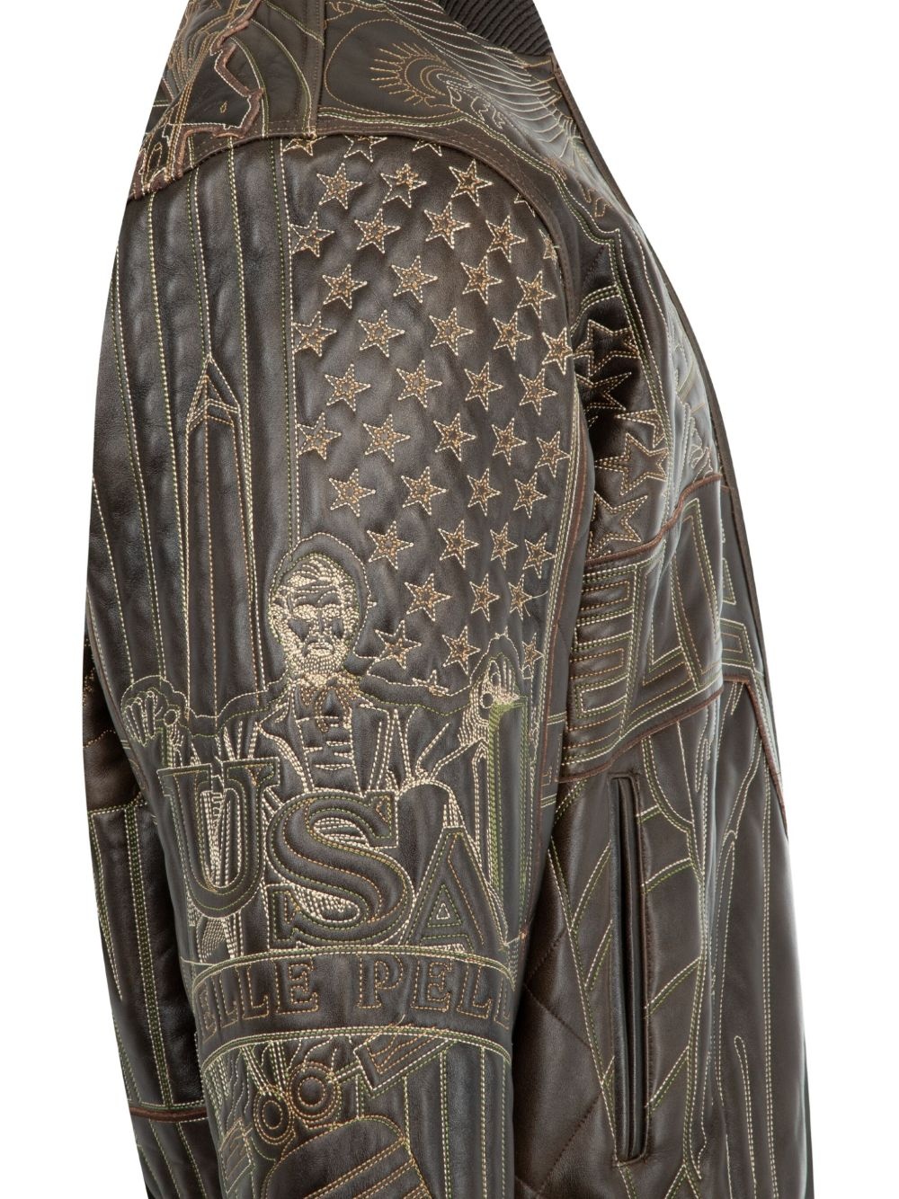 x PP Monument leather jacket - 3
