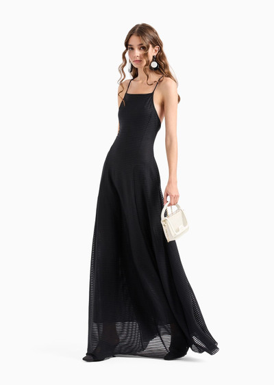 EMPORIO ARMANI Long dress in ottoman-look jersey outlook