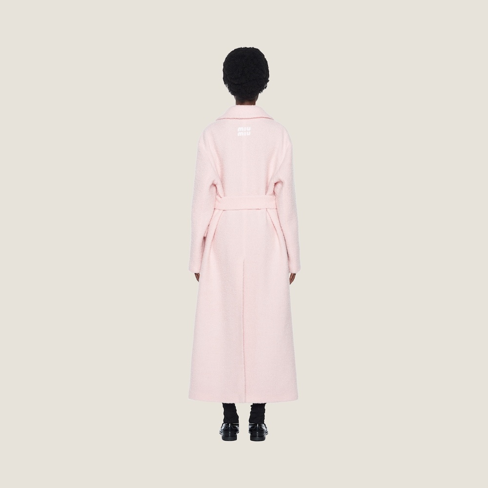 Single-breasted bouclé coat - 3