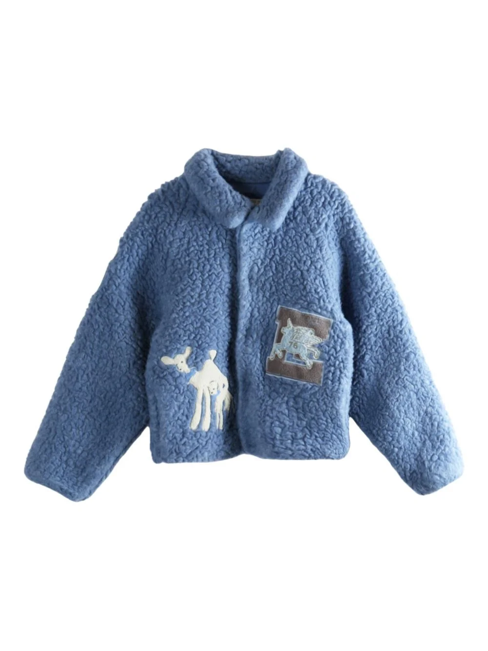 embroidered-patch jacket - 1