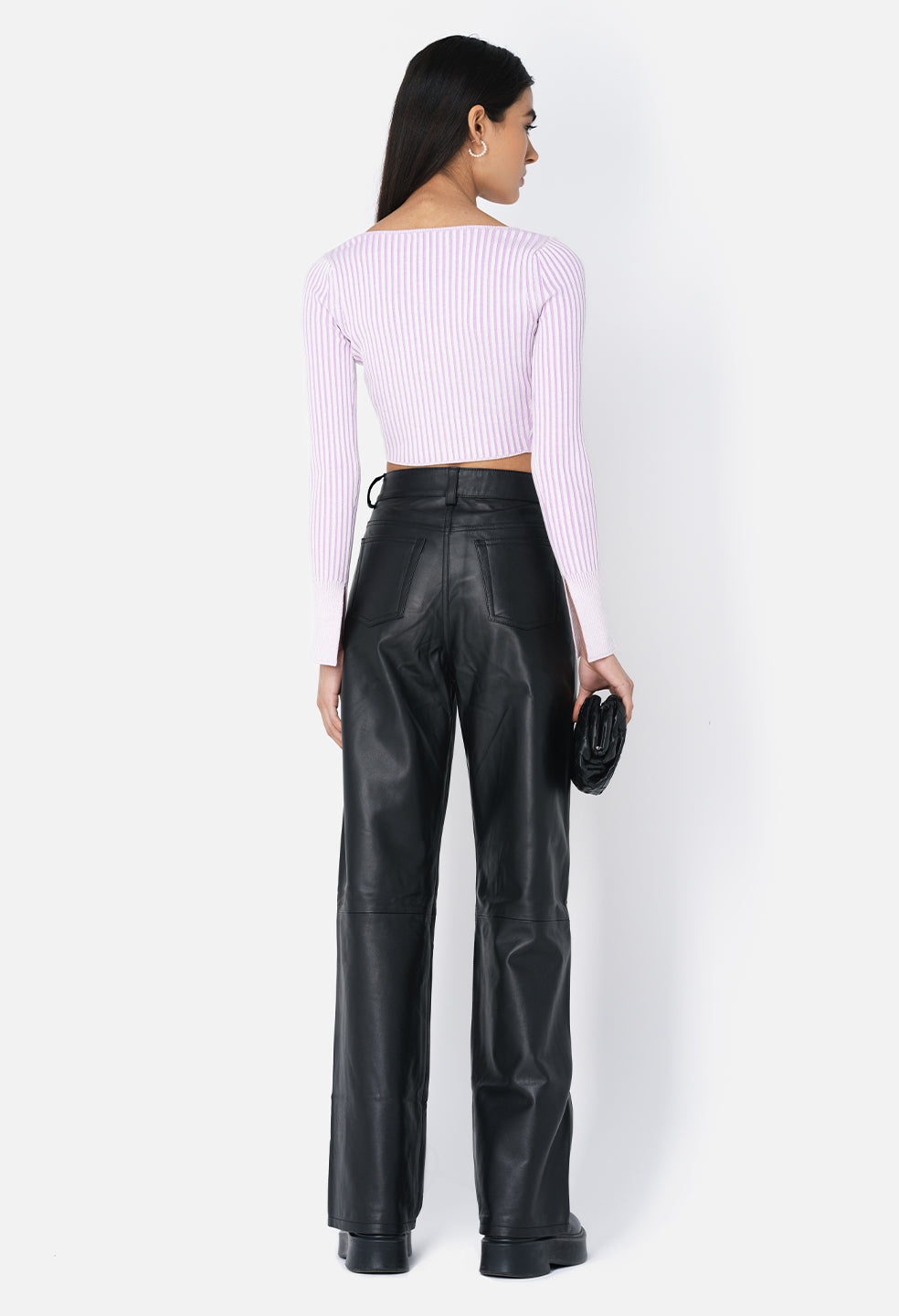 PIPER SILK RIB CROPPED CARDIGAN - 4