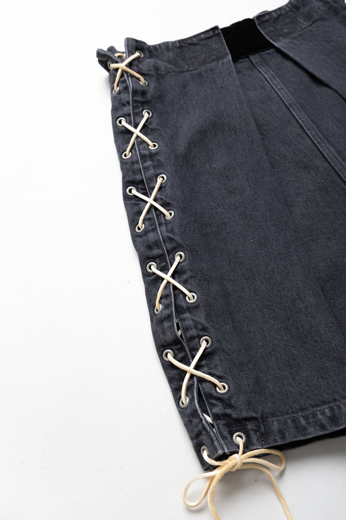 14oz Black Denim EASY RANCH GO Shorts - Faded Black - 8