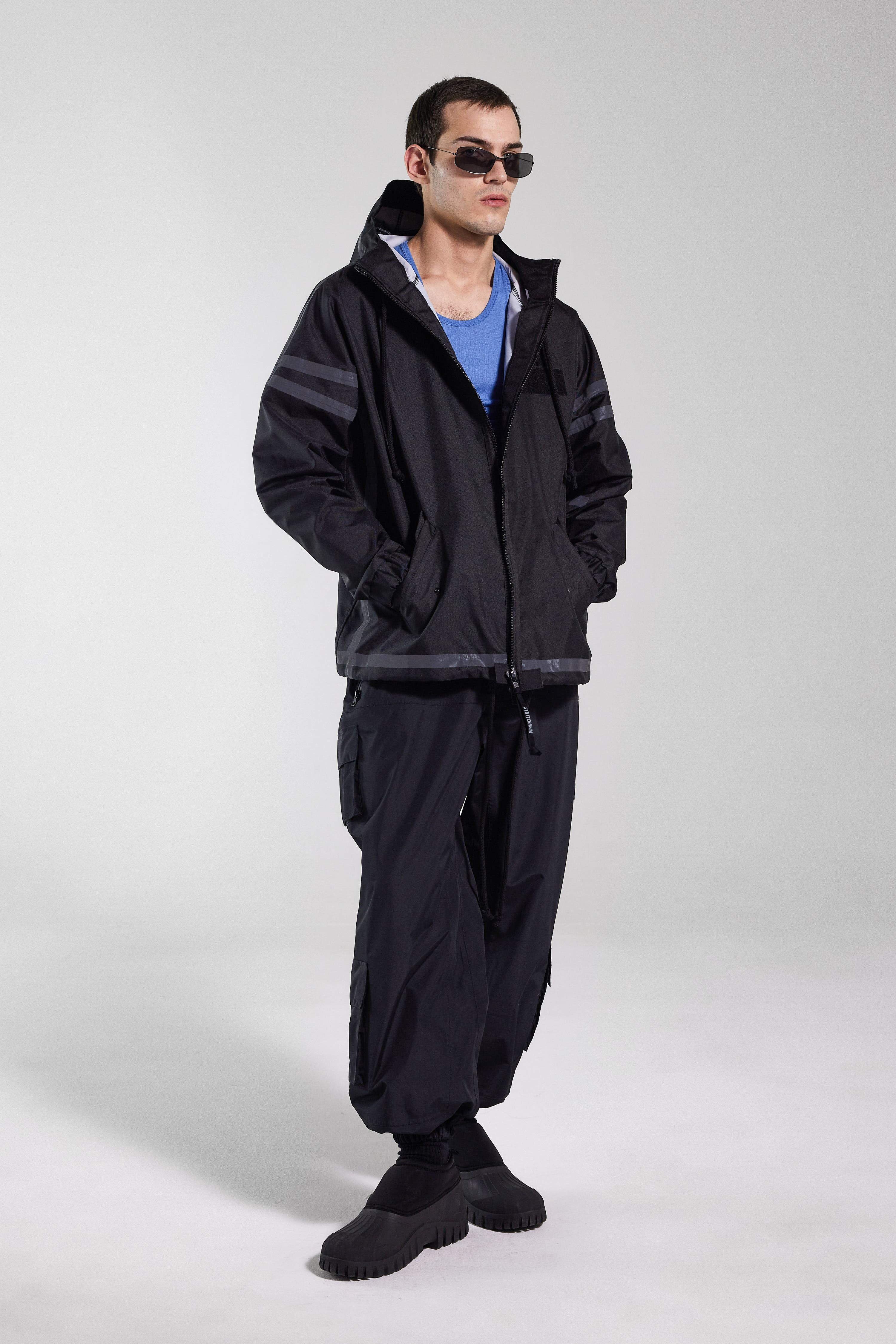 Stutterheim Forsa Full Zip Hooded Jacket in Black at Nordstrom - 5