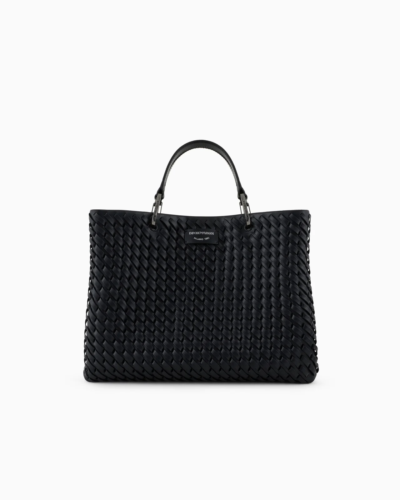 MYEA MEDIUM SHOPPER BAG IN INTERWOVEN LEATHER - 1