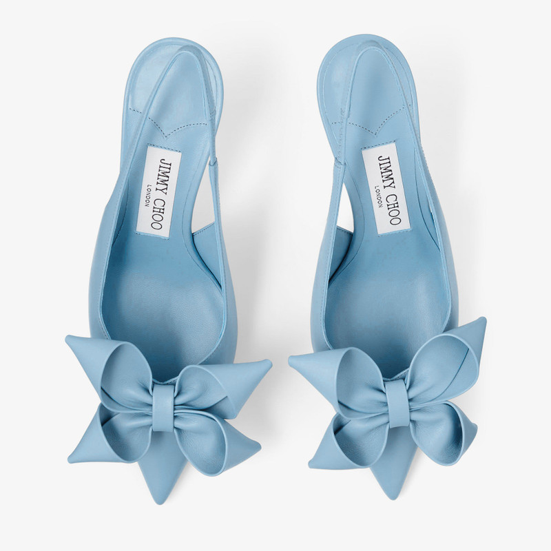 Staz Sling Back 70 Dusty Blue Leather Pumps 5
