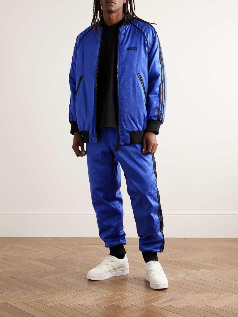 Moncler + adidas Originals Straight-Leg Reversible Logo-Jacquard Shell Down Sweatpants outlook
