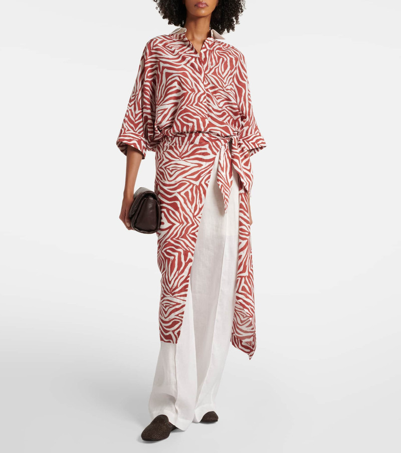 Brunello Cucinelli Linen wide-leg pants outlook