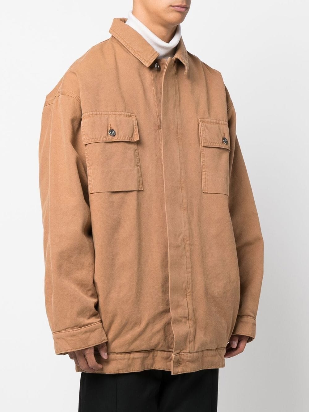 Tab canvas military overshirt jacket - 3