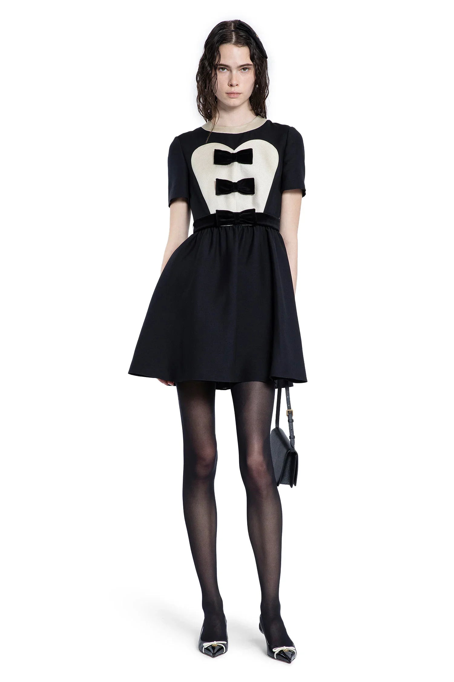 Crepe-Couture-Mini-Dress-With-Bows - 4