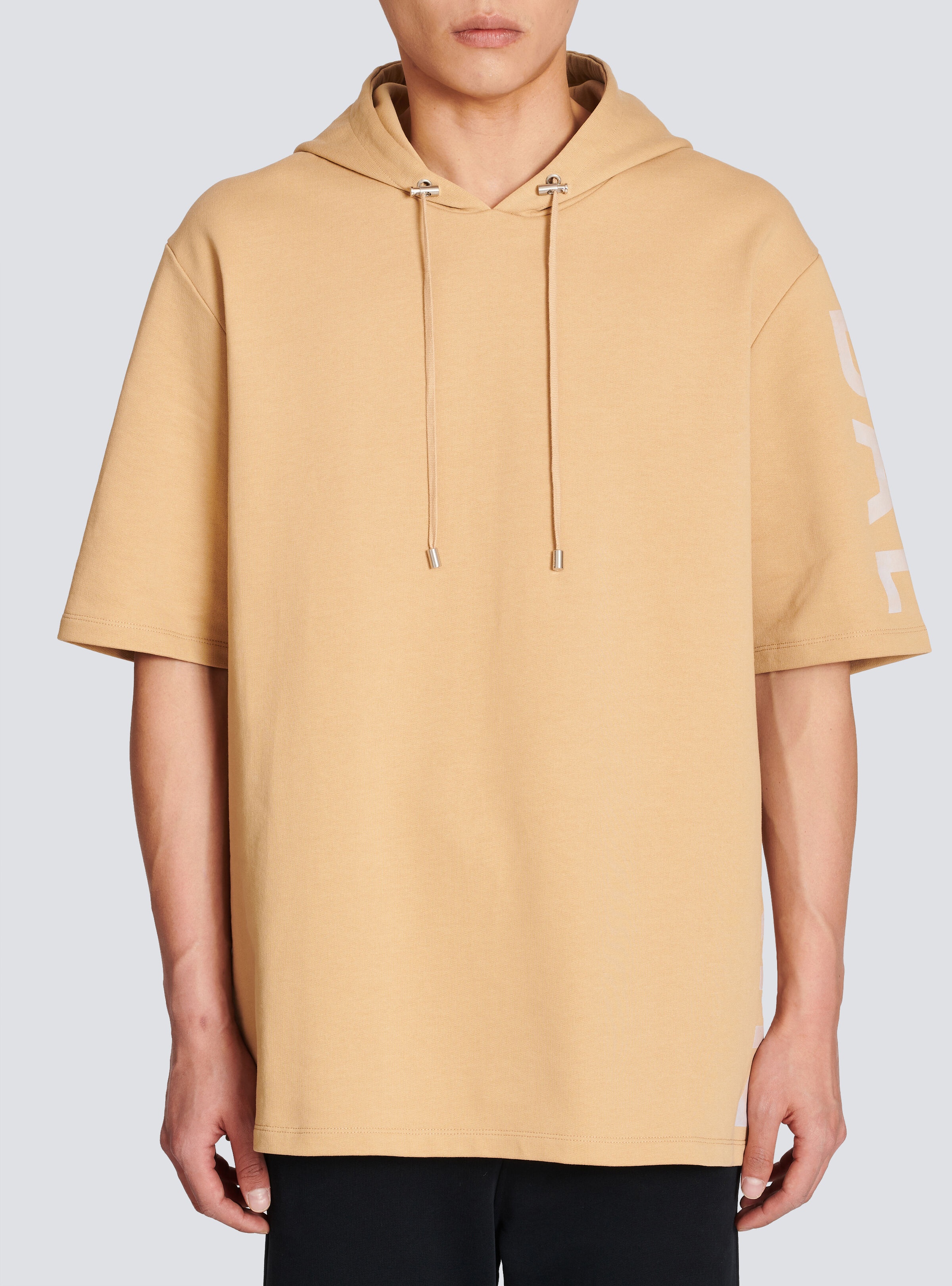 Cotton oversized Balmain logo hoodie - 5