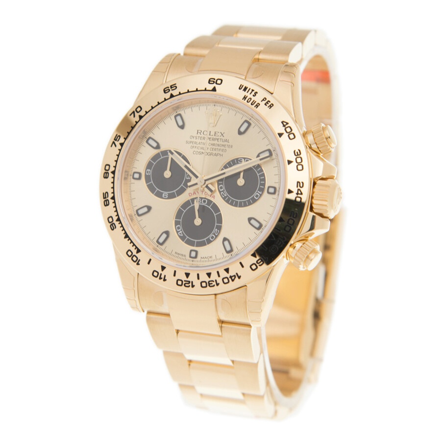 Rolex Cosmograph Daytona Black and Champagne Dial Men's 18kt Yellow Gold Oyster Watch 116508BKCSO - 2