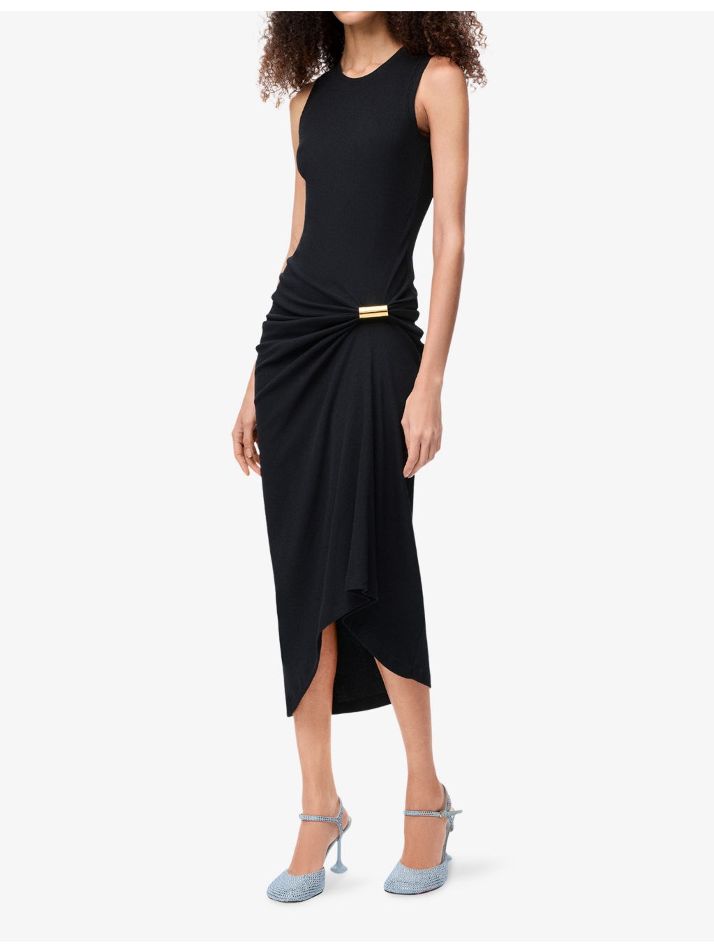 Ruched Stretch-Cotton Tank Dress - 3