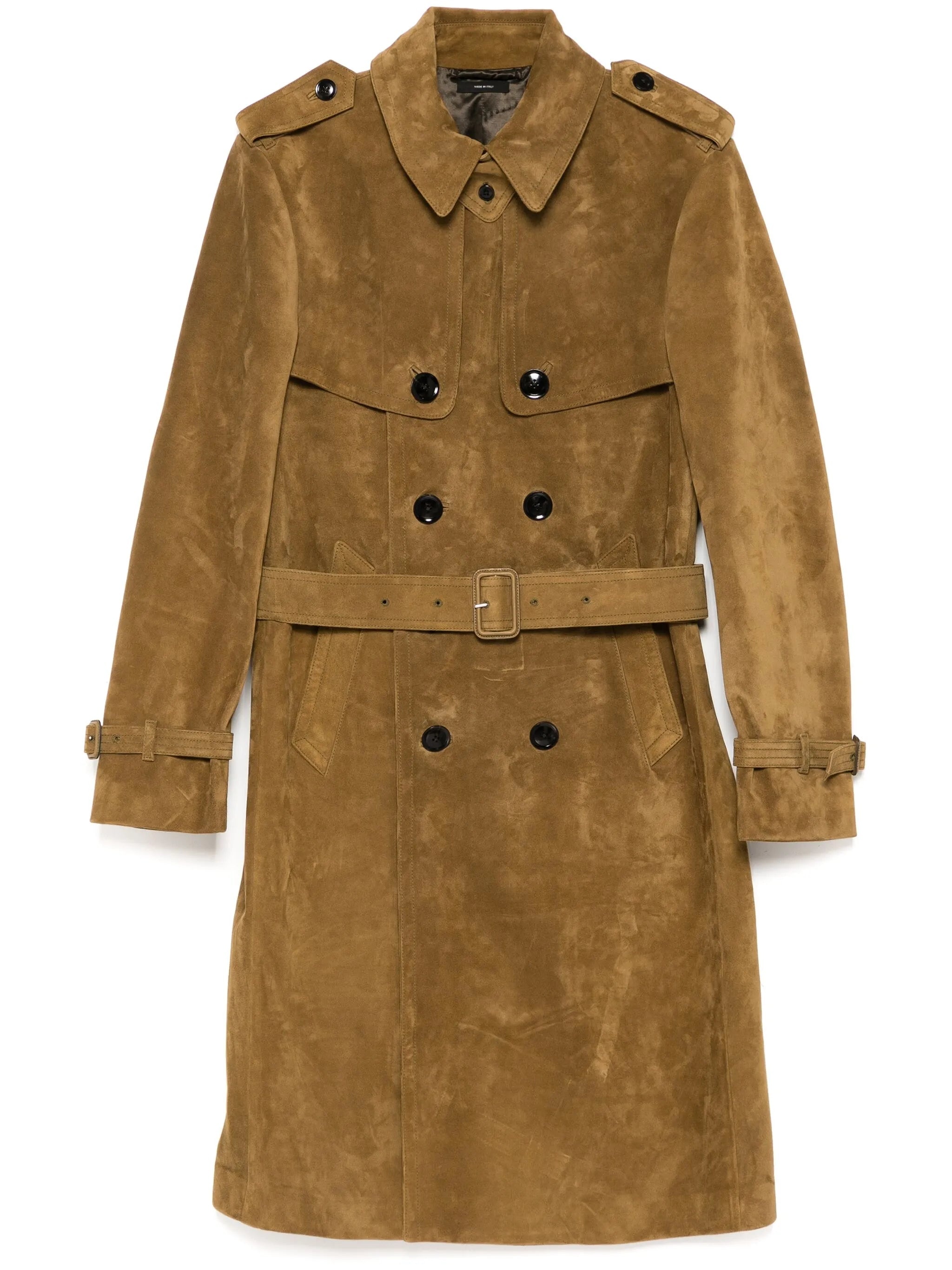 Buttery Suede Trench Coat - 1