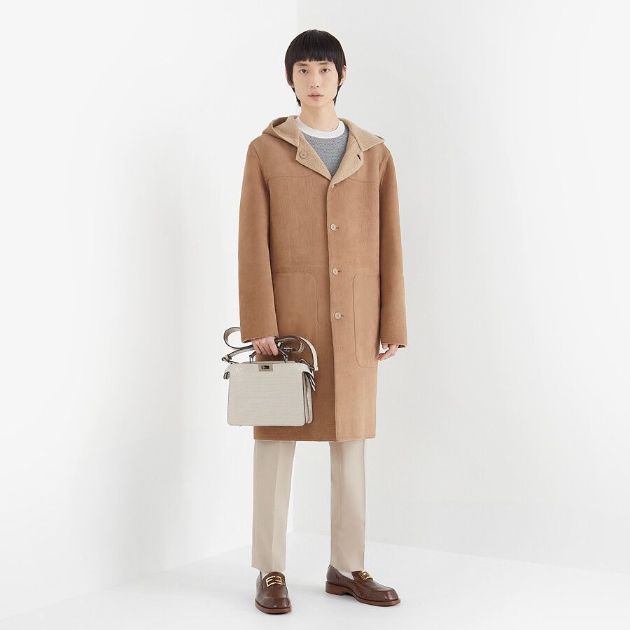 Beige suede coat - 5