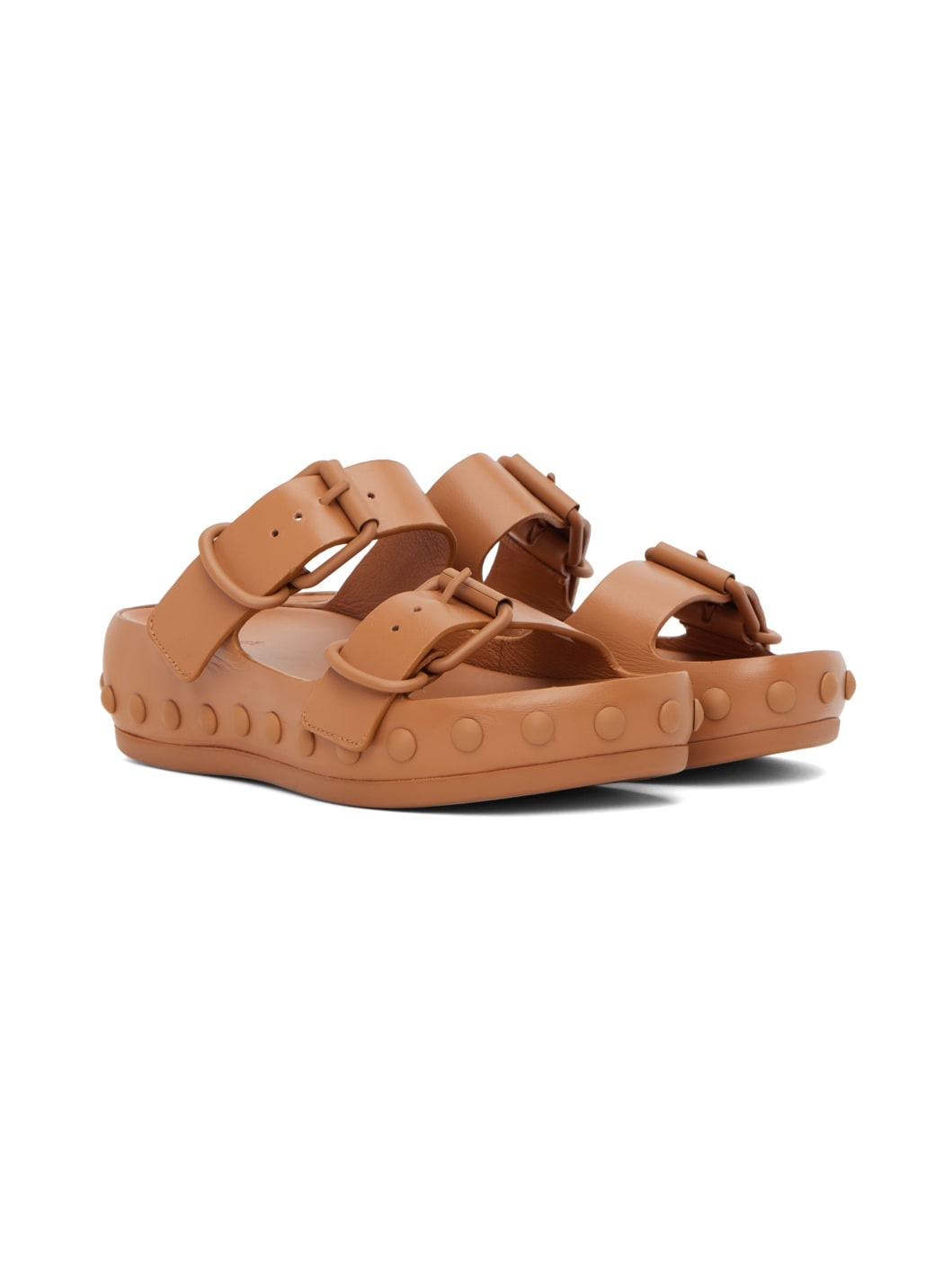 Tan Natacha Ramsay Levi Edition Studded Two Sandals - 4