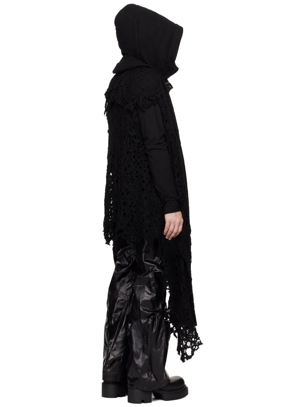 Black Long Drape Hood - 3