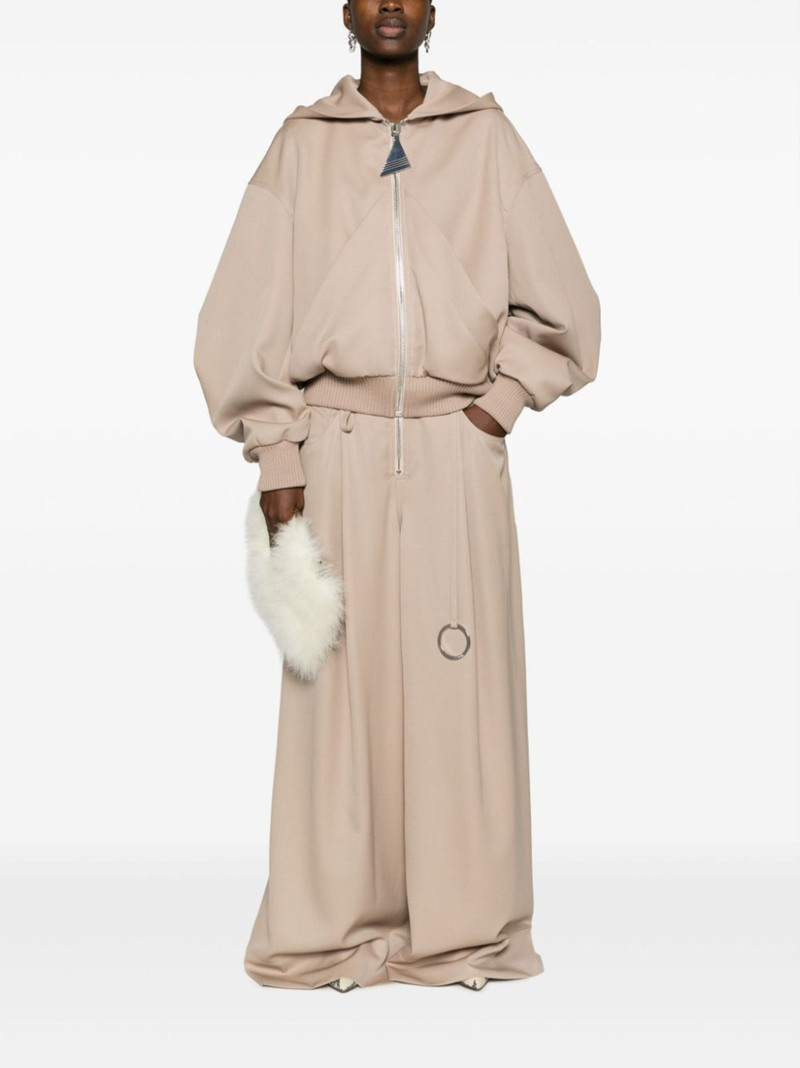 THE ATTICO embellished wide-leg wool trousers outlook