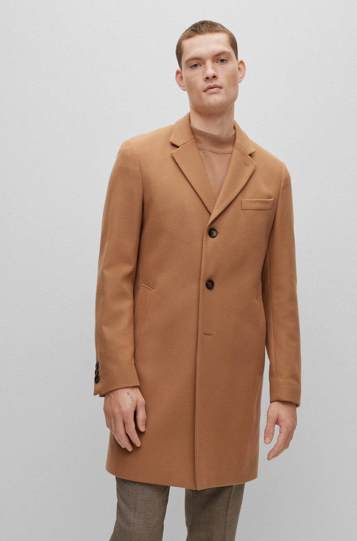 SLIM-FIT COAT IN A VIRGIN-WOOL BLEND - 7