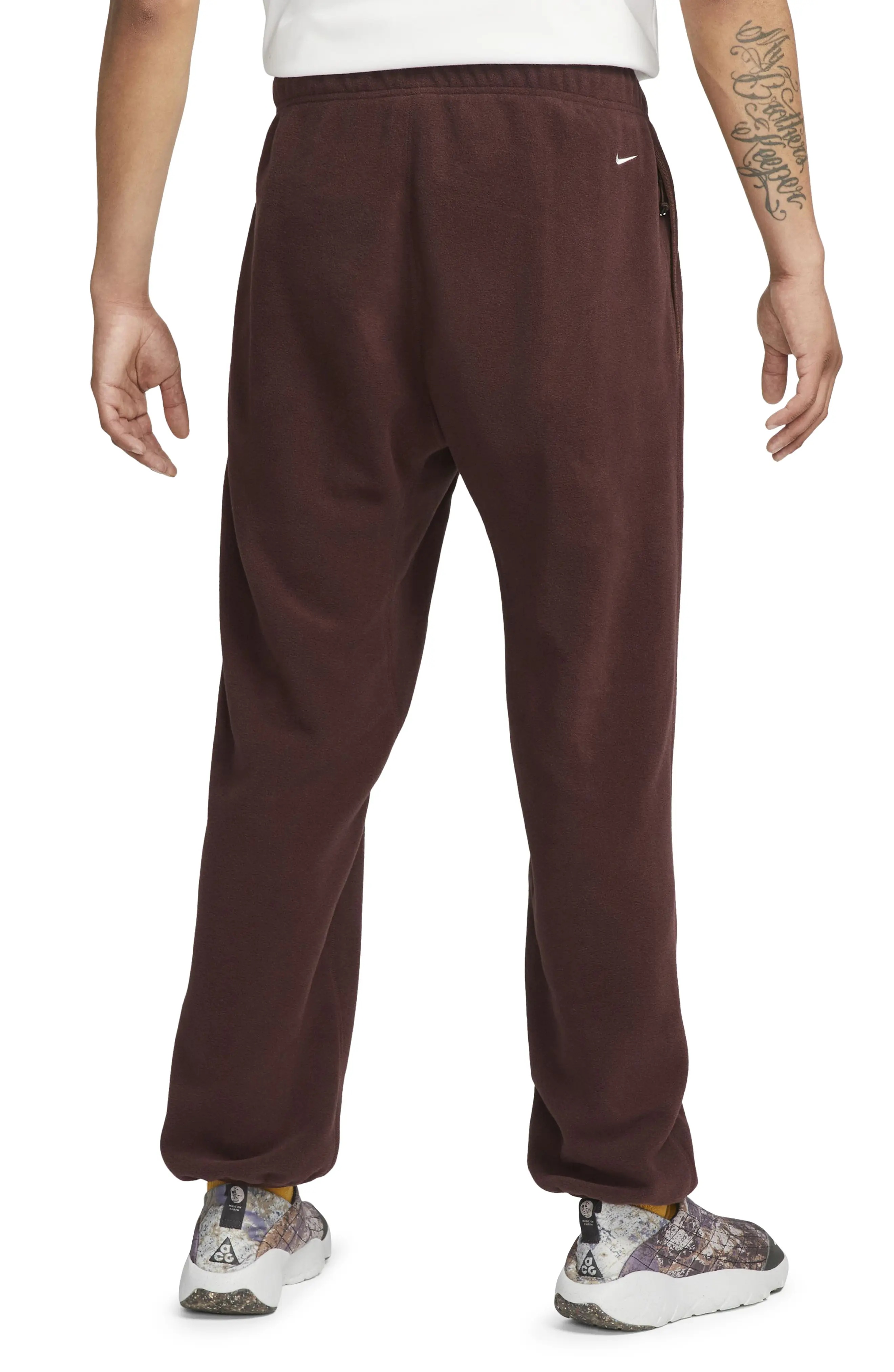 Polar Fleece Sweatpants in Earth/Summit White - 2