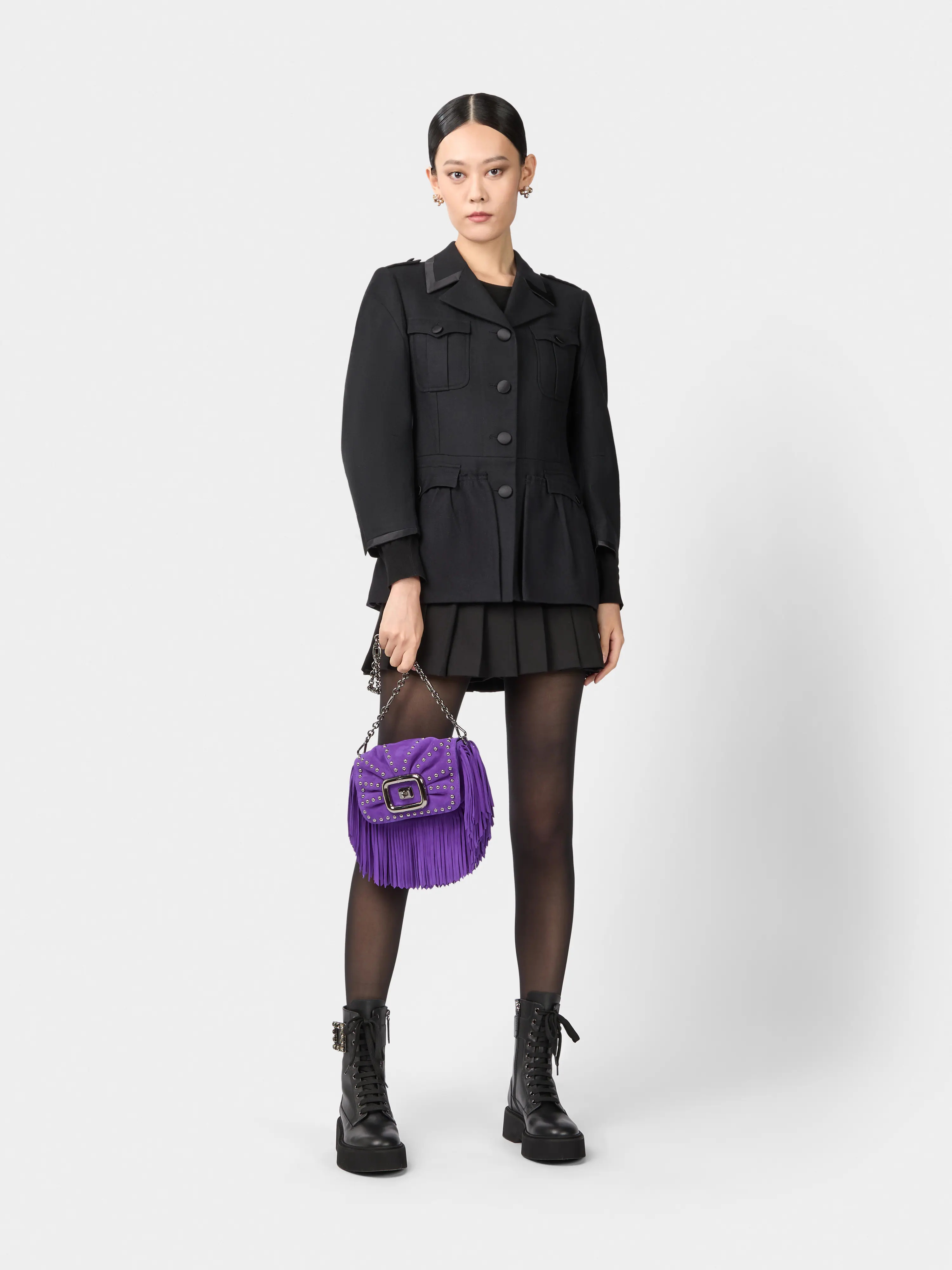 Viv' Choc Mini Bag in suede - 2