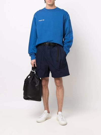 sacai buckle-fastened cotton shorts outlook