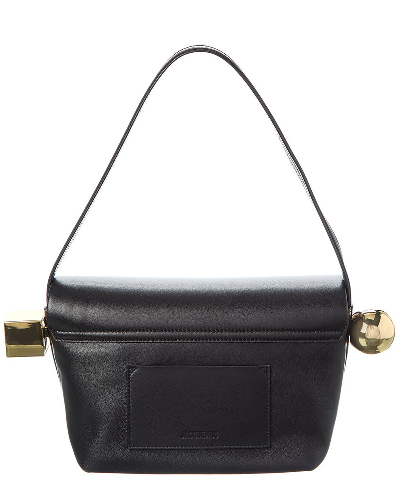 JACQUEMUS Jacquemus The Rond Carre Leather Shoulder Bag outlook