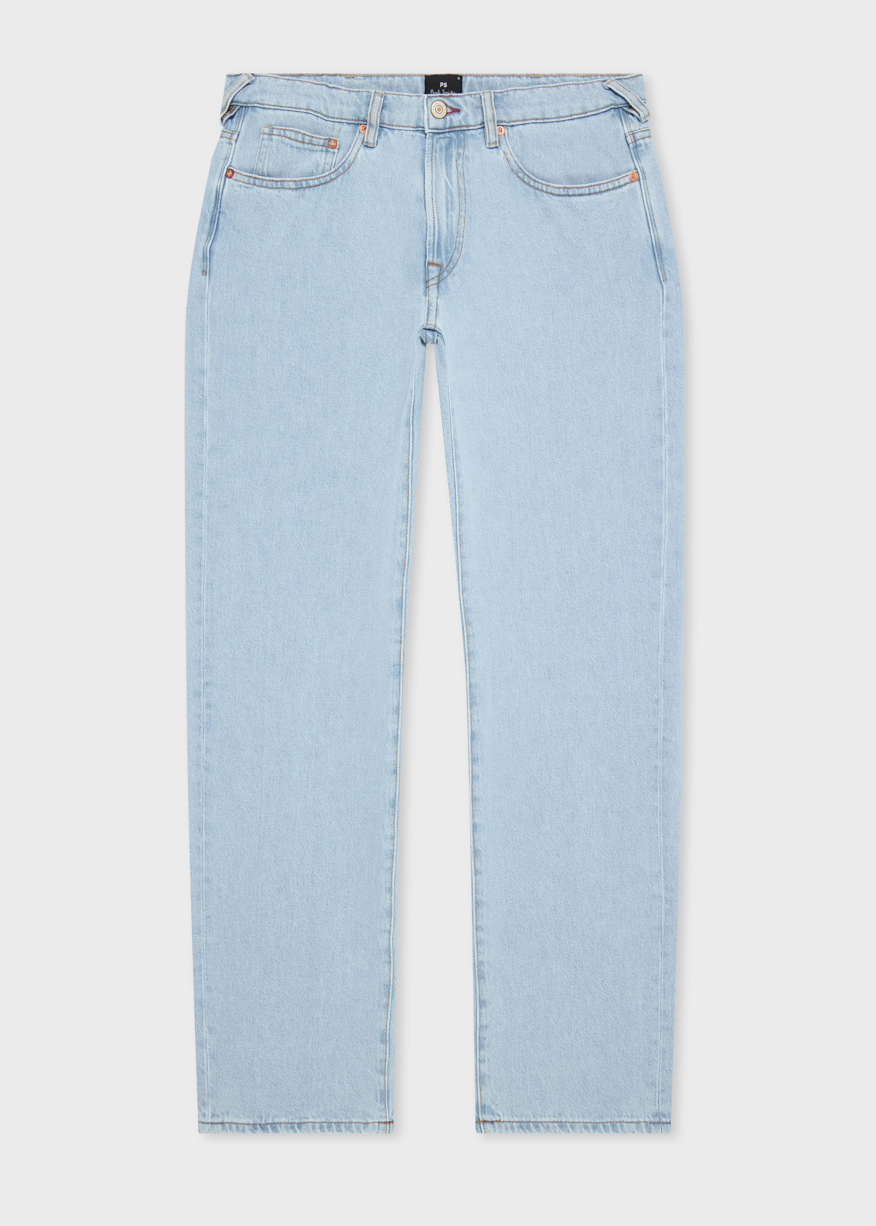 Relaxed Tapered-Fit Light Wash Recycled Cotton-Blend Jeans - 1