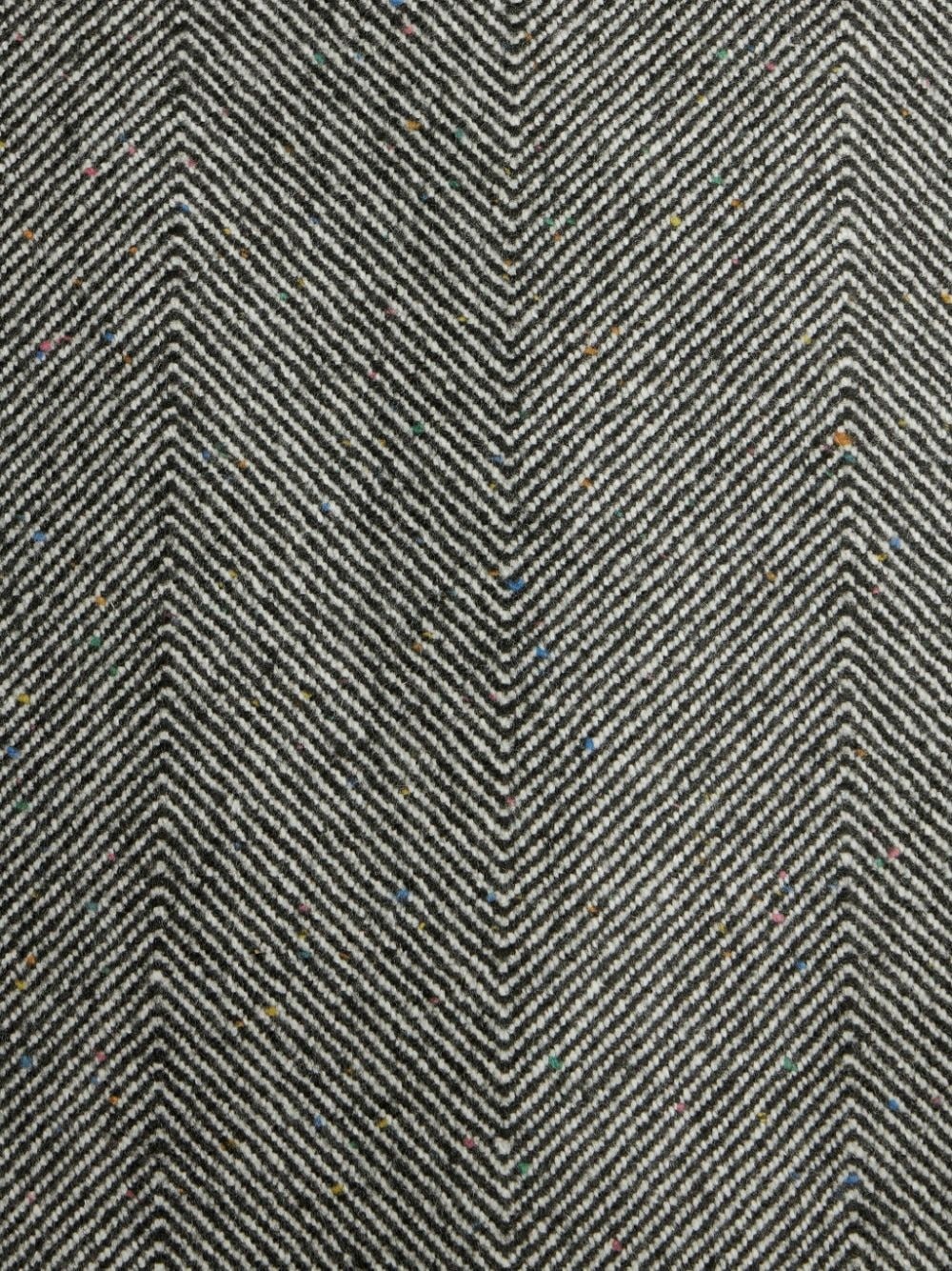 herringbone-pattern double-breasted coat - 5