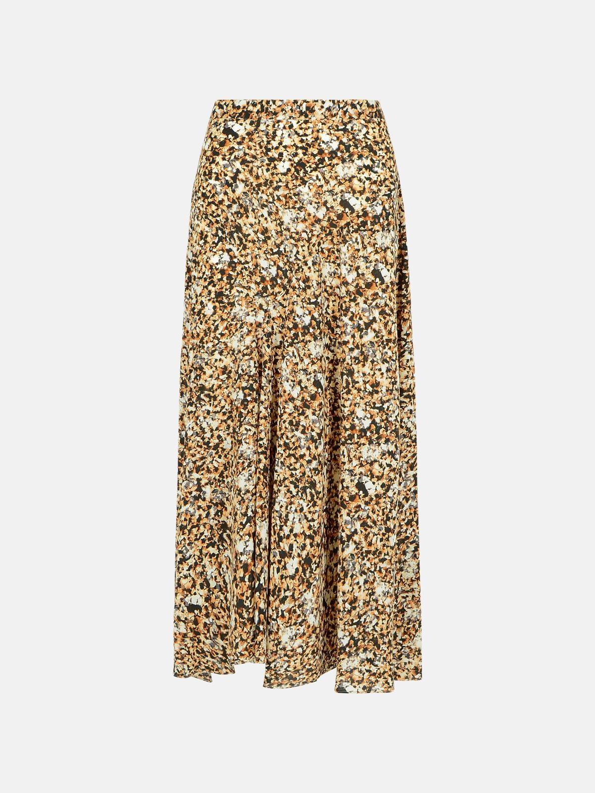 'SAKURA' MULTICOLOURED SILK SKIRT - 1