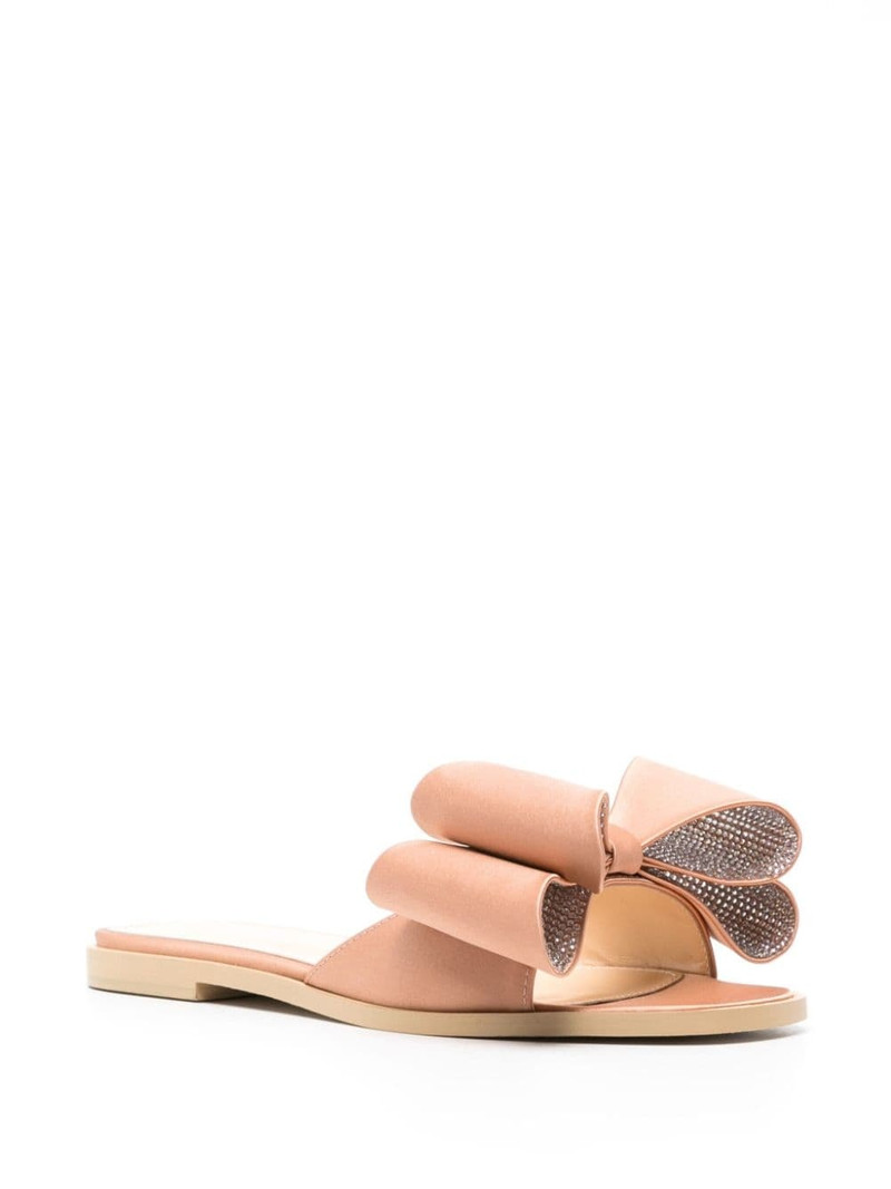 MACH & MACH bow-detail satin slides outlook