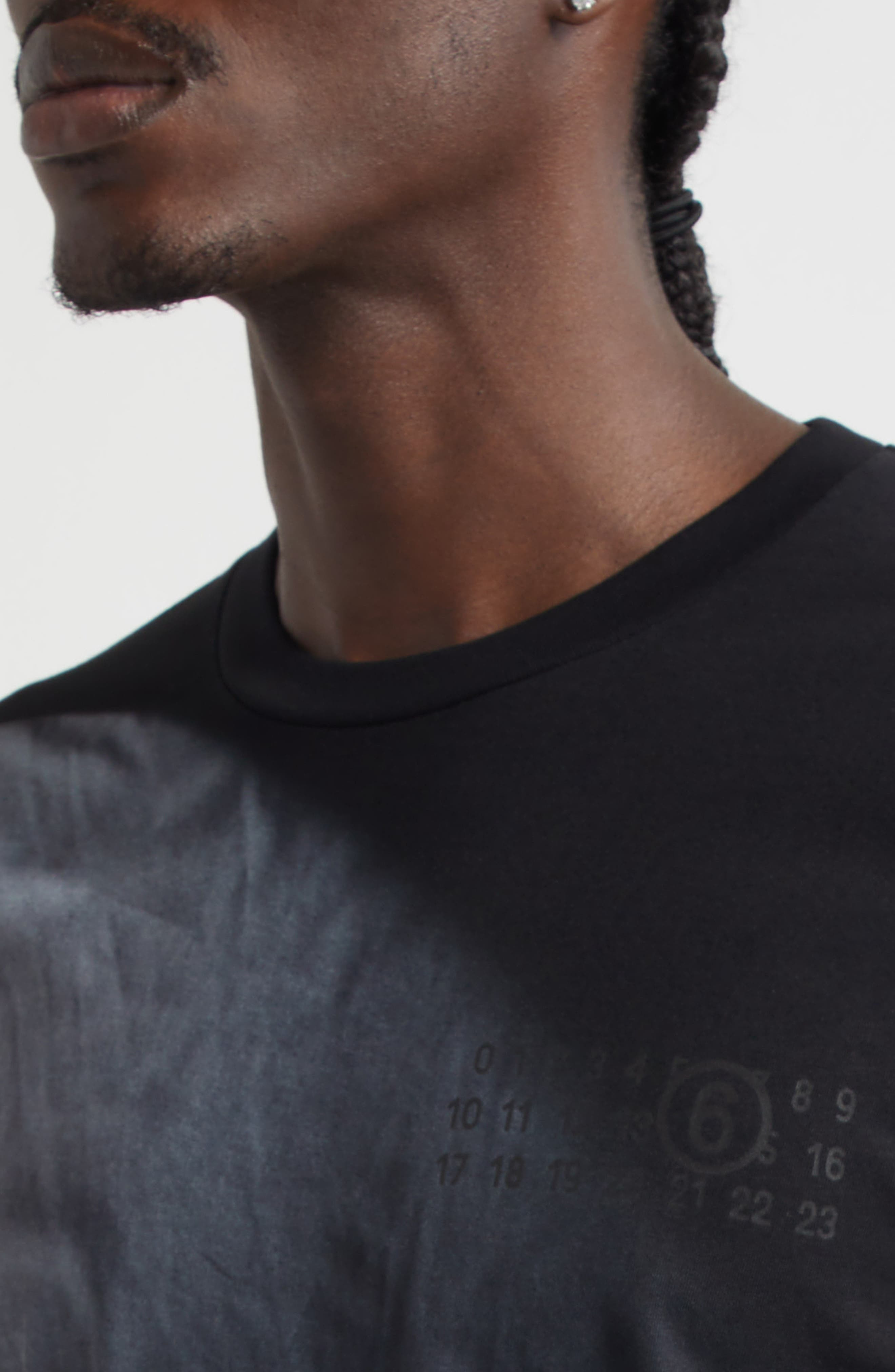 MM6 Maison Margiela Cotton Graphic T-Shirt in Black at Nordstrom - 4