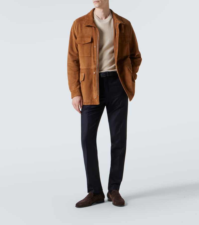 Loro Piana Carlo wool and cashmere straight pants outlook