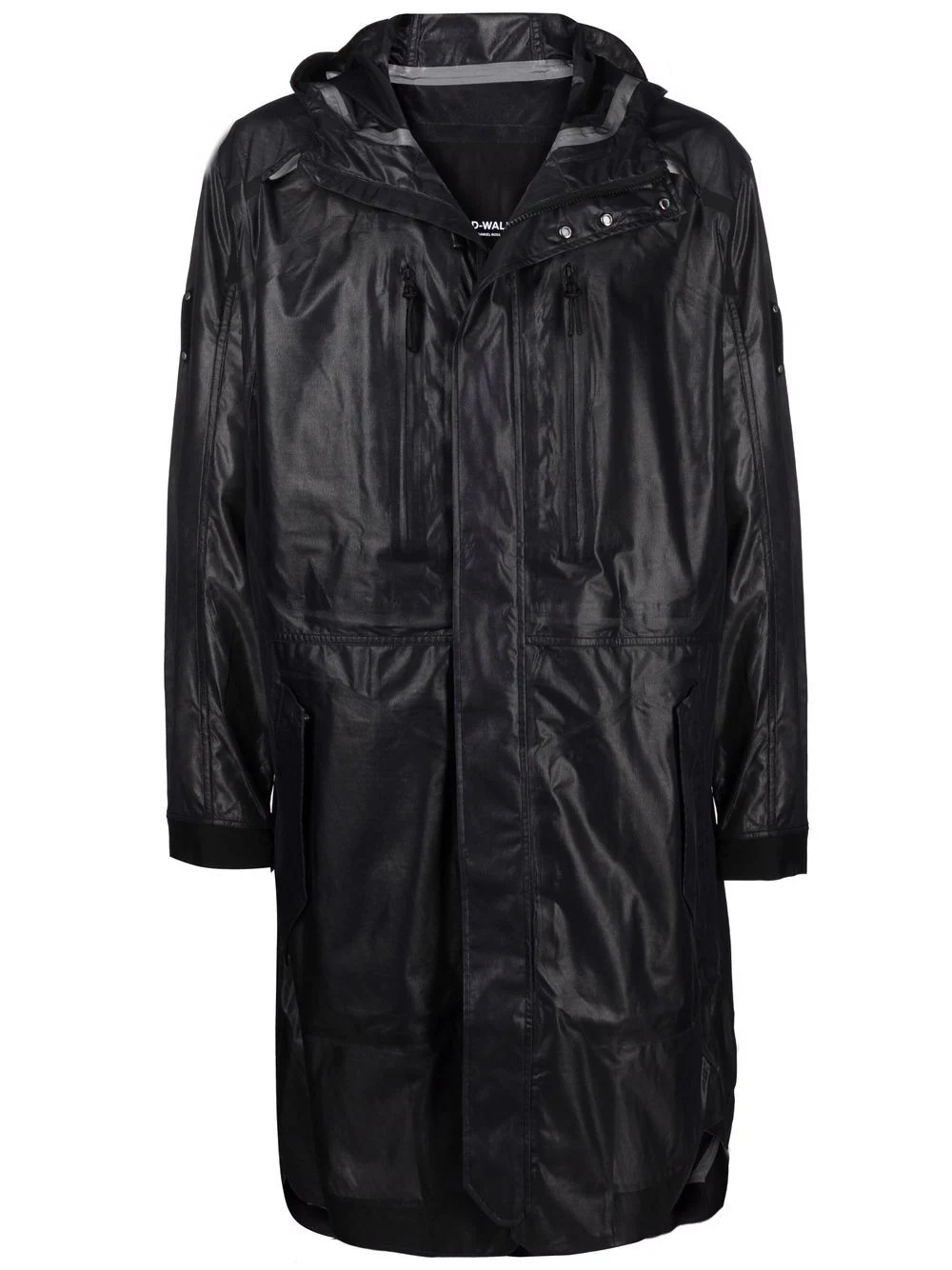 high-shine hooded raincoat - 1