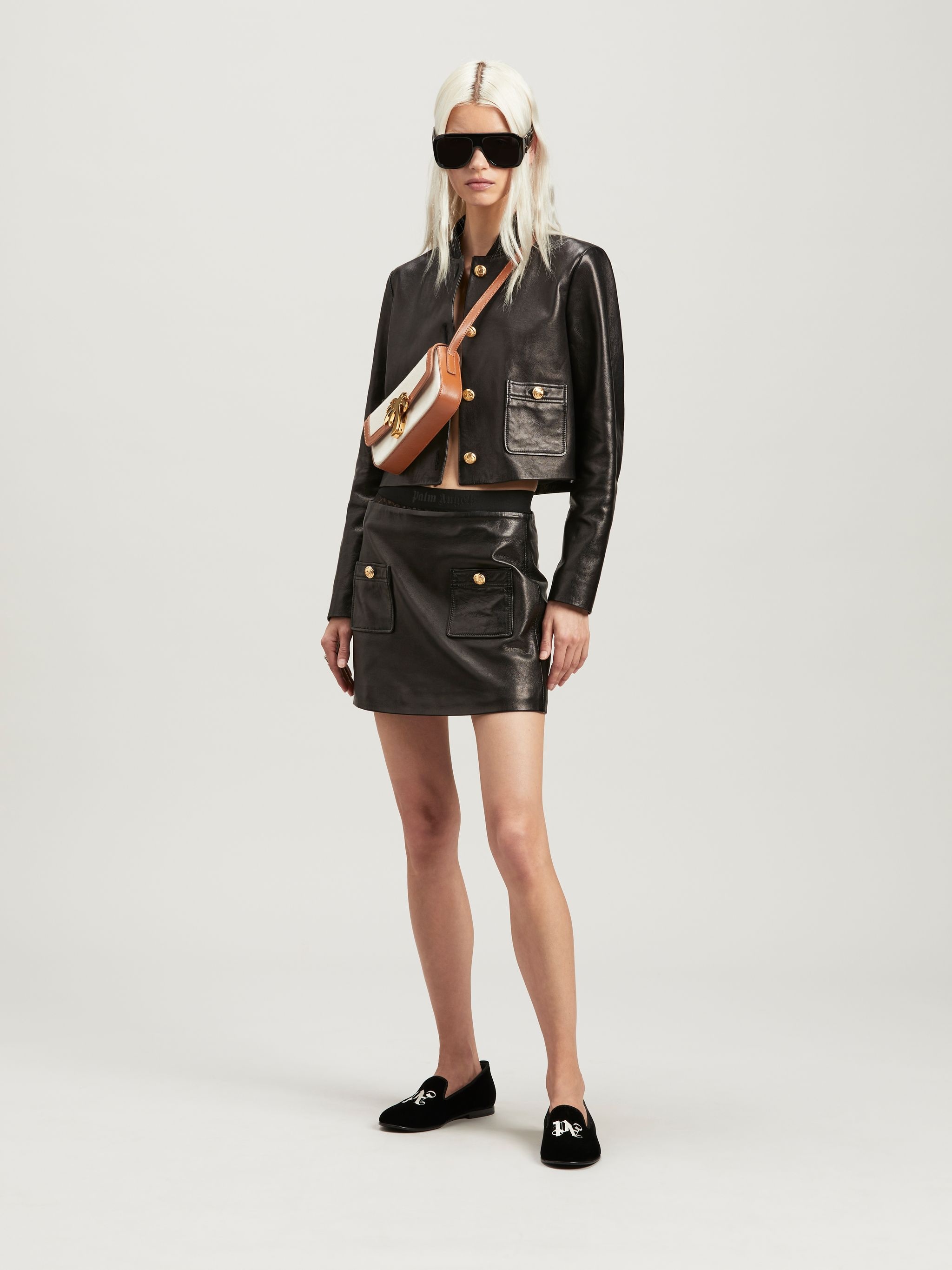 Buttons Leather Jacket - 2