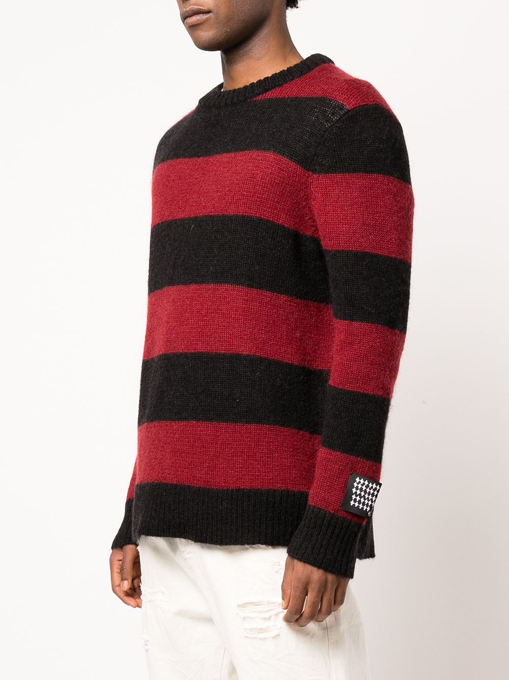 striped knitted jumper - 3