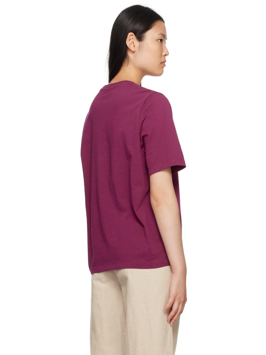 Burgundy Bold Fox Head T-Shirt - 3