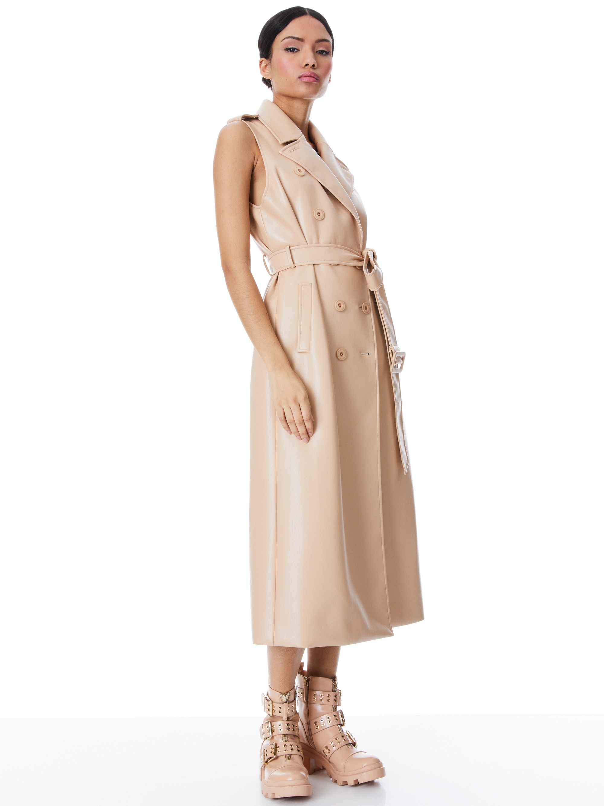 CONAN VEGAN LEATHER BELTED VEST - 6