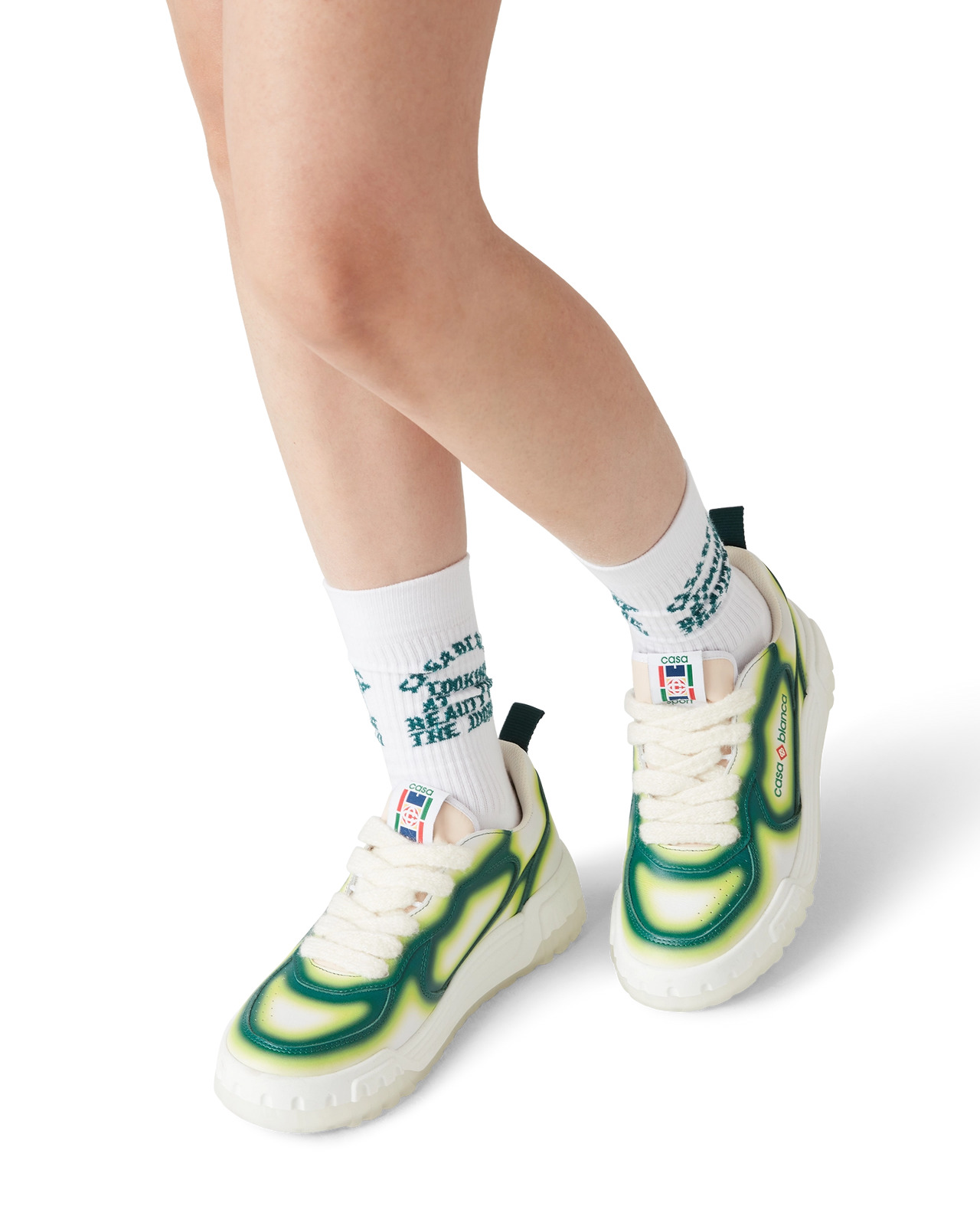 Women's Court Green Fade Sneaker | Casablanca Paris - 4