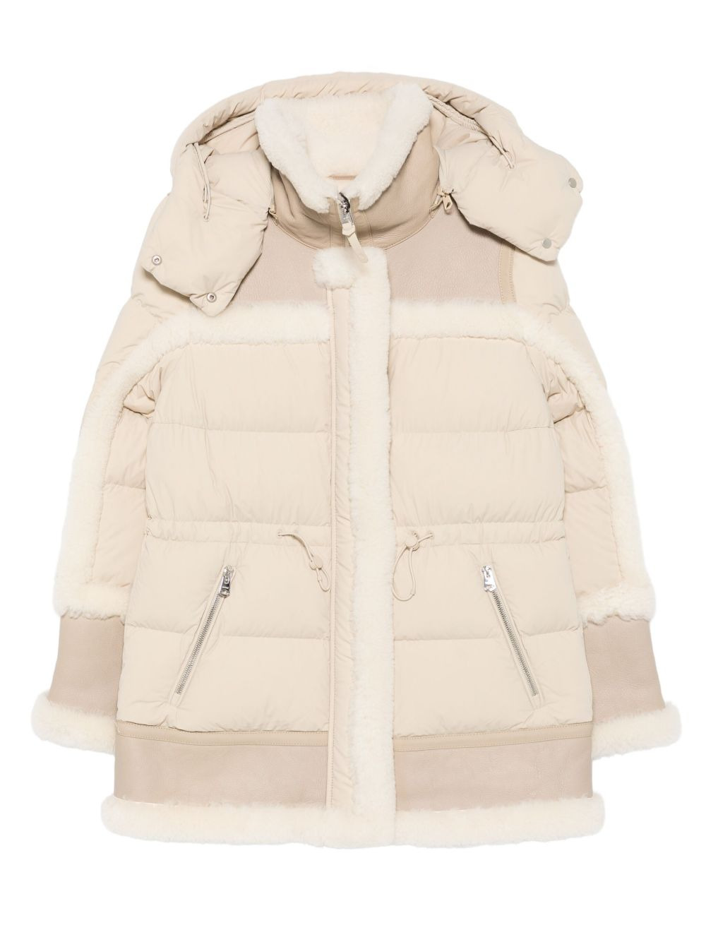 Lilibeth quilted shearling-trimmed coat - 1