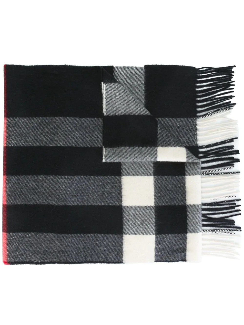 The Large Classic Cashmere Scarf in Check - 1