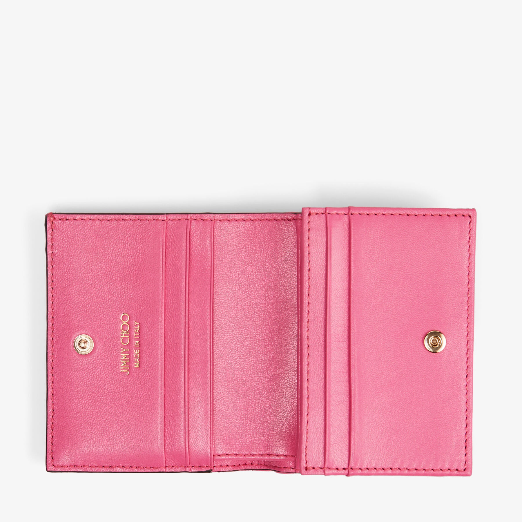 Hanne
Candy Pink Avenue Nappa Leather Wallet with Light Gold JC Emblem - 3
