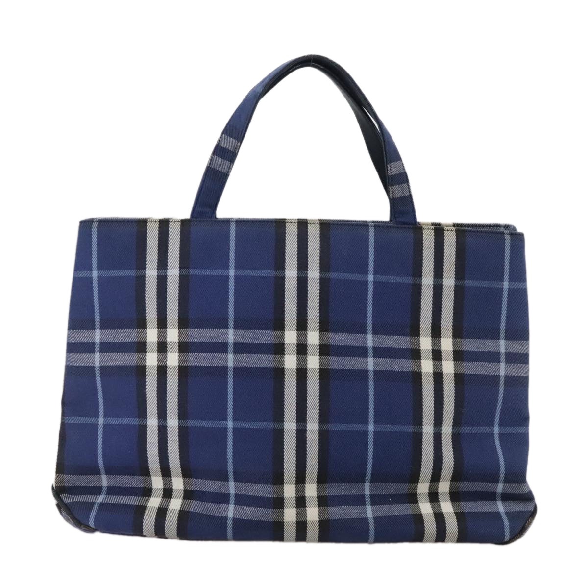 Burberry Nova Check Hand Bag Canvas Blue - 2