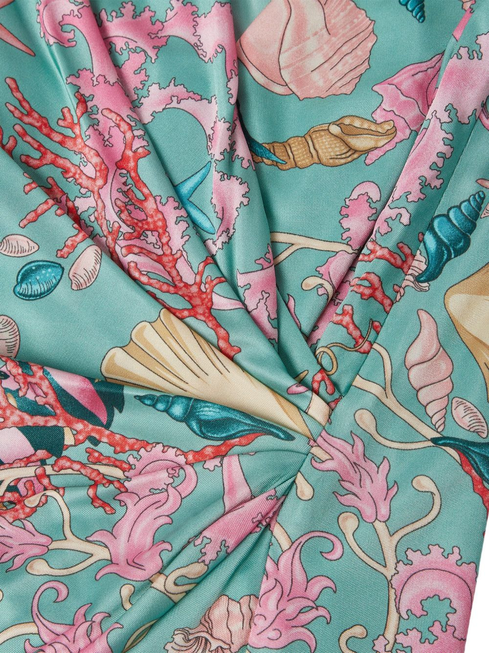 seashell-print halter-neck midi dress - 3