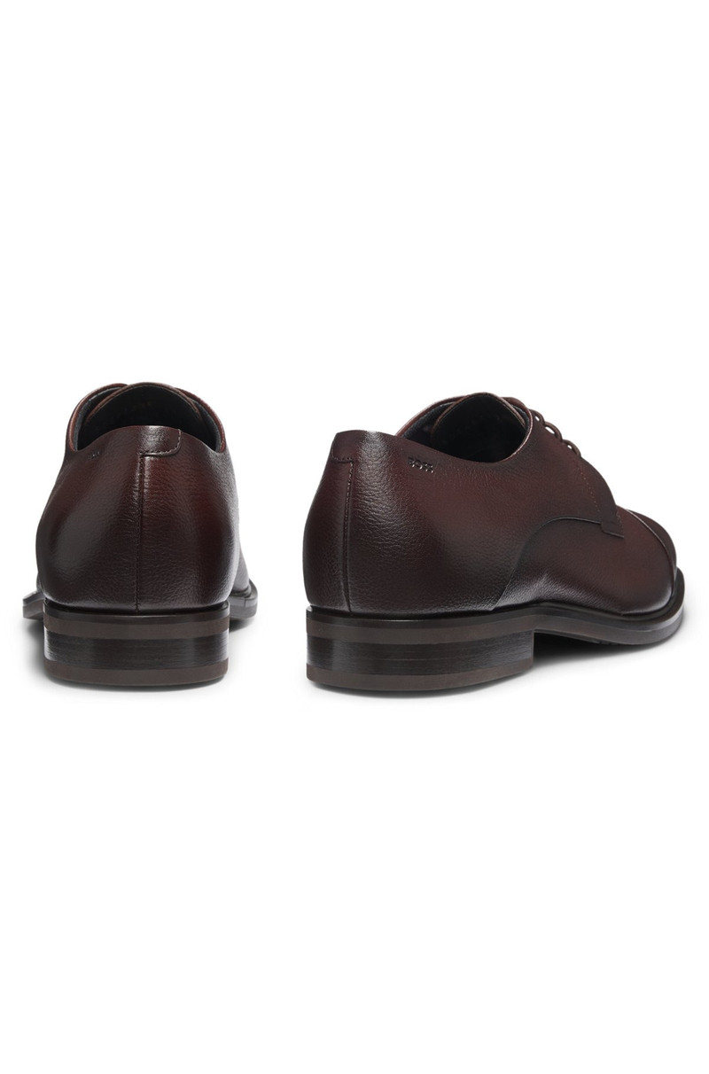 CAP-TOE DERBY SHOES IN GRAINED LEATHER 5