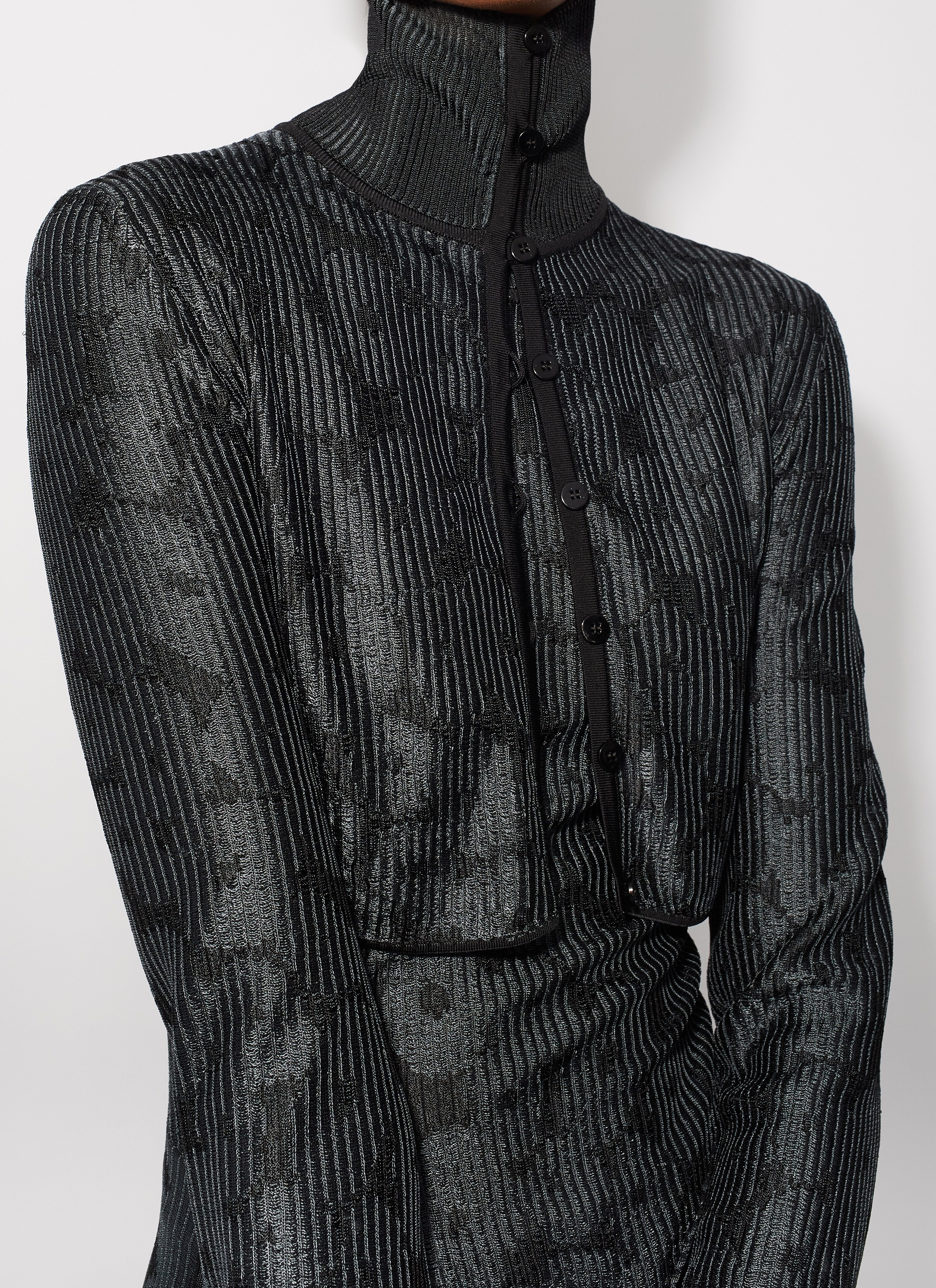 JACQUARD CRINOLINE CARDIGAN - 5