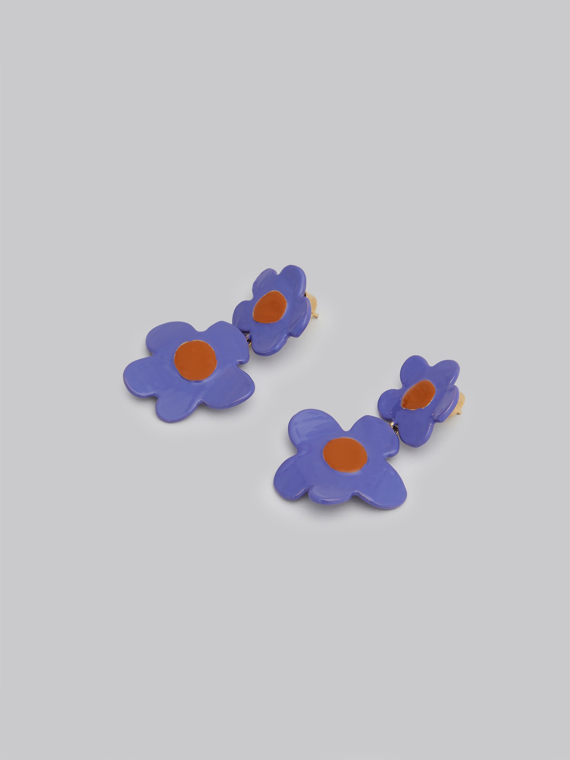 PURPLE FLORAL EARRINGS - 4