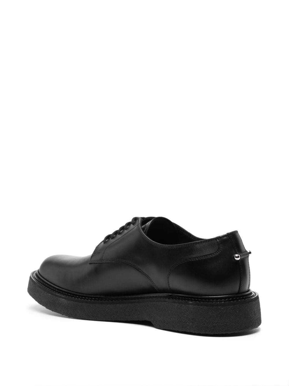 ring-hardware detailing leather derby shoes - 3